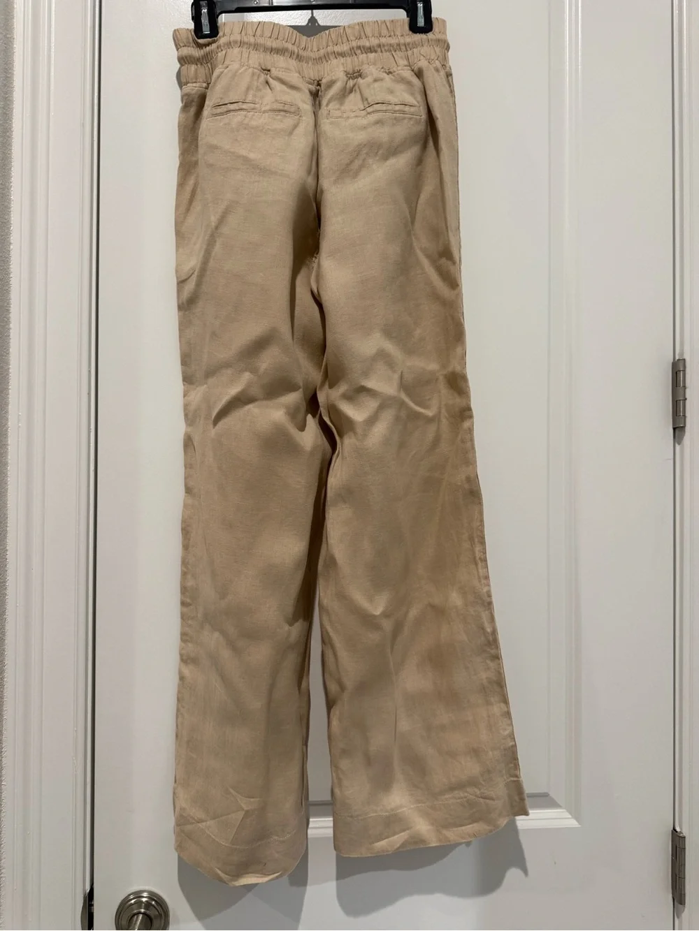 Women’s Quince Beige 100% linen European wide leg pants